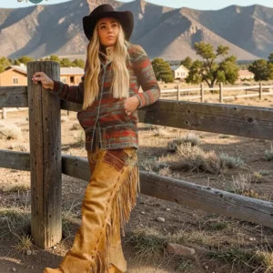 Western Bohemian Fashion – Fringe Leather Pants & Cowboy Hat Style Inspiration | The Hybrid Leather